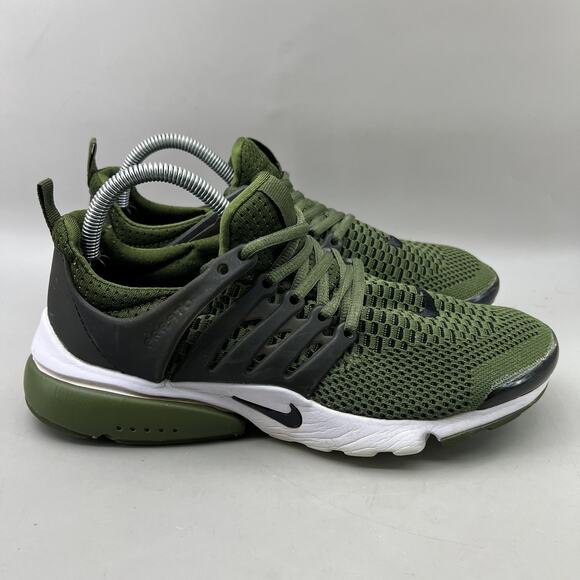 Nike Air Presto Running Shoes Men Size 8.5 Olive Green Mesh Comfort Low Sneakers - Picture 1 of 9